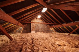 loft insulation whole roof view