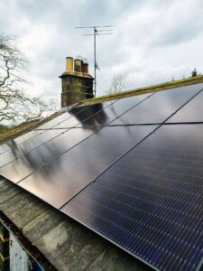 solar panels installed in Chester farm house